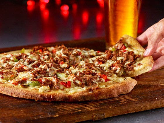 Image of Cheesesteak Pizza.