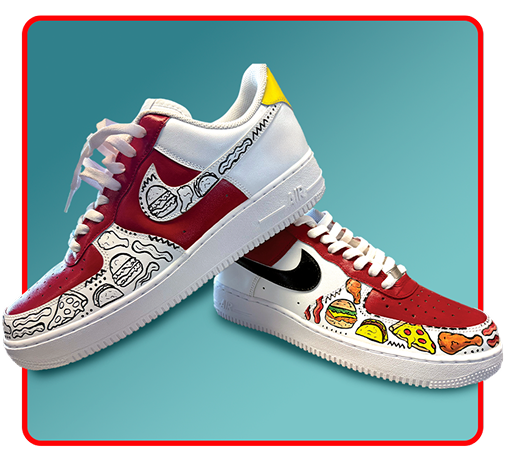 Air Force one shoes painted 