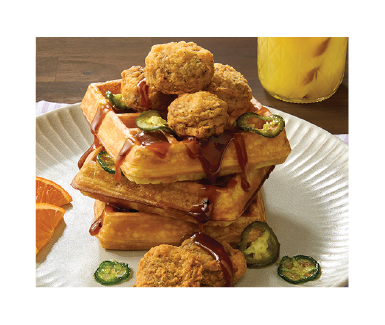 Crispy Beef Bites & Waffles Recipe