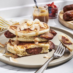 Mango Jalapeño Sausage Stuffed Pancakes Recipe
