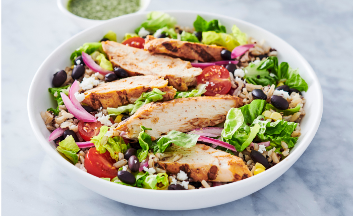 chicken fajita baja bowl