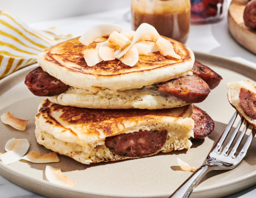Mango Jalapeno Sausage Stuffed Pancake
