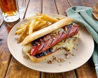 Smoked Sausage & Baked Brie Hoagie Recipe