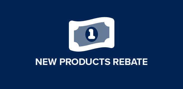 New Product Rebate with animated dollar