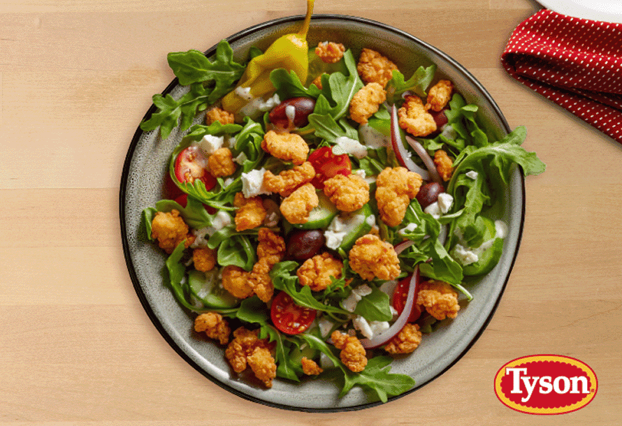 Mediterranean crispy chicken salad