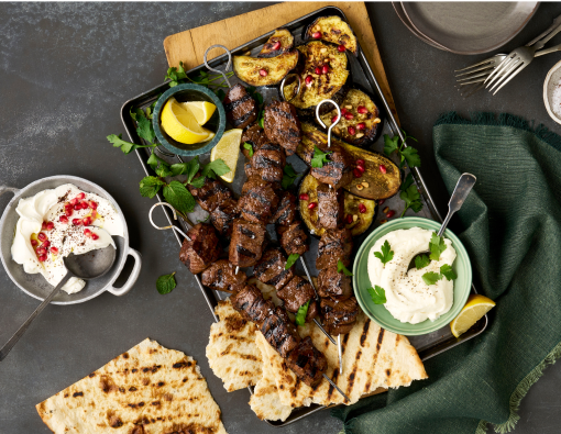 Grilled Beef Steak Tip Kebabs