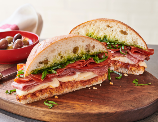 Pepperoni Genoa Salami Pressed Sandwich