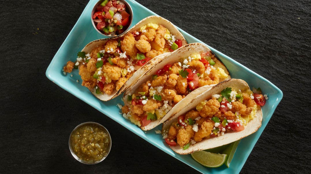 Mini chicken bite tacos