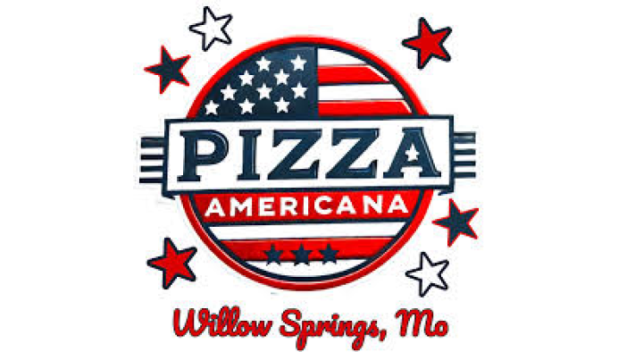 The logo for Pizza Americana in Willow Springs, Mo