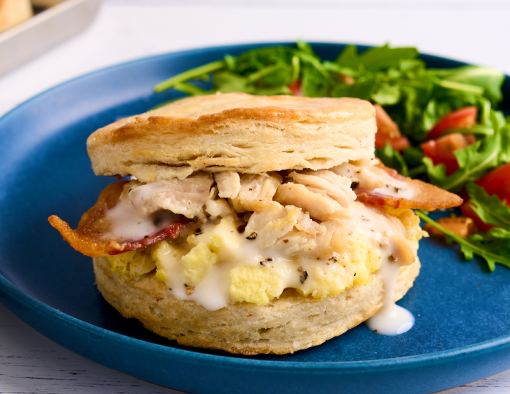 Stuffed Chicken and Bacon Biscuit
