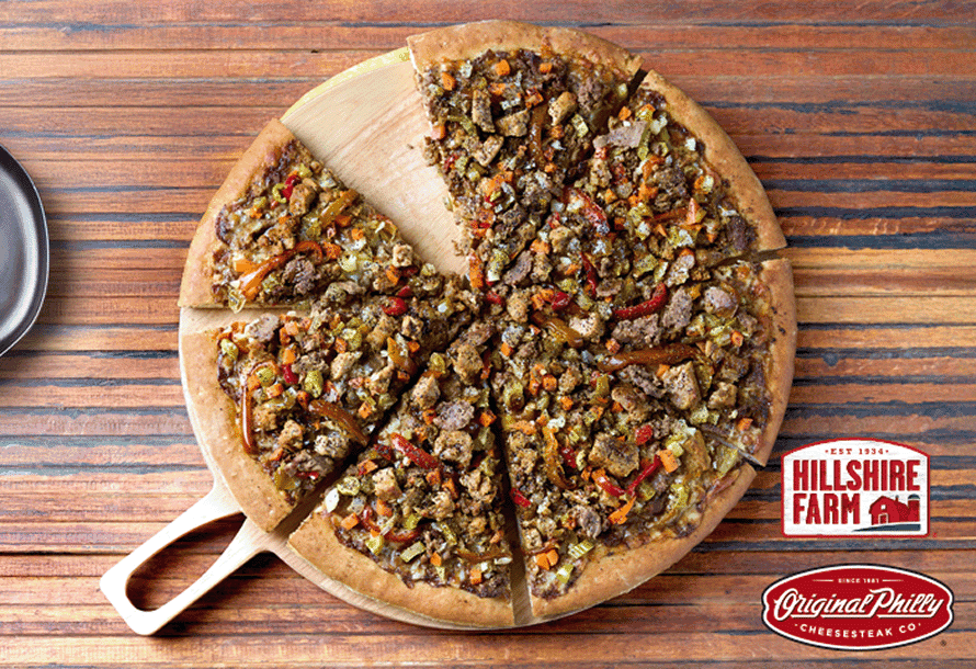 Chicago beef'n bear pizza