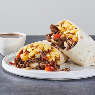 Loaded Steak & Egg Poutine Burrito