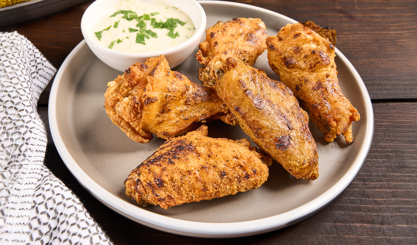 Tyson® Fully Cooked Unbreaded Flame Grilled Bone-In Chicken Wing Sections, Jumbo