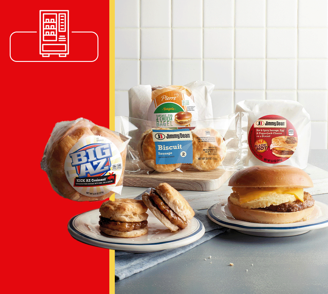 Rotating images of Tyson®, Jimmy Dean® brand, Hillshire Farm® brand, Big AZ® and Pierre products