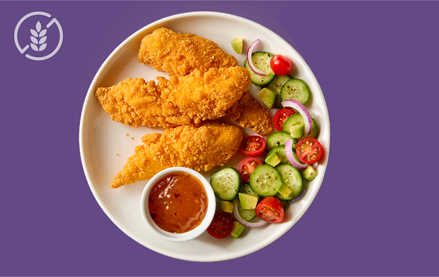 Tenderloins Menu Item On Purple Background