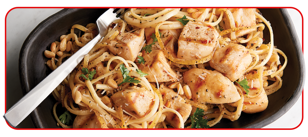 Grilled chicken and pasta