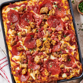 Meat Lover's Detroit-Style Pizza Recipe