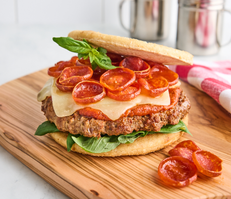 Pepperoni Pizza Burger Recipe