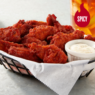 Tyson Red Label® Fully Cooked Breaded Authentically Crispy Spicy Bone-In Chicken Wing Sections