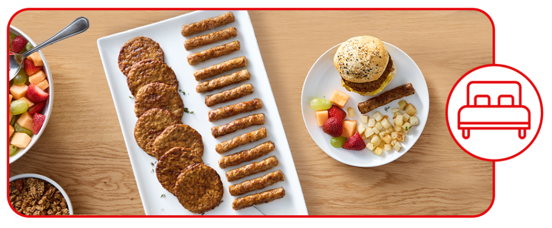 Jimmy Dean® sausage patties and links in hospitality setting