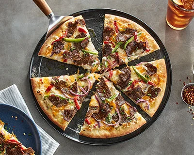 Cheesiest of Cheesesteaks Pizza Recipe