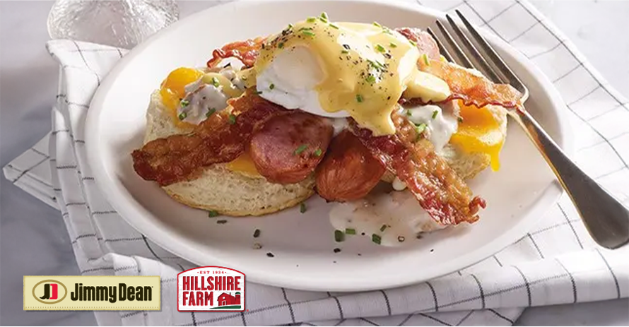 Breakfast Smoked Sausage Biscuit Benedict 
