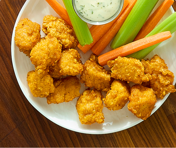 Fully Cooked Lightly Breaded Hot Honey Chicken Breast Chunks