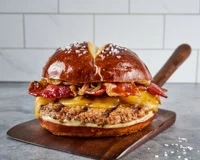 Burnt Honey Bacon Turkey Burger Recipe
