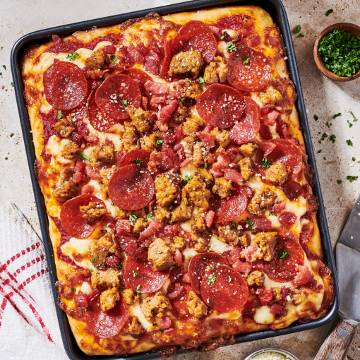 Meat Lover's Detroit-Style Pizza Recipe 