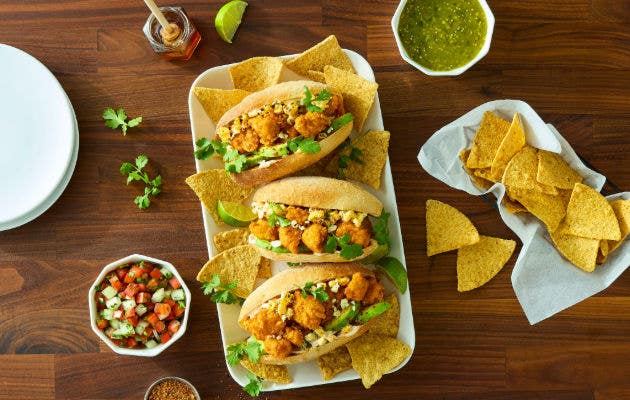 Hot Honey Chicken Elote Torta