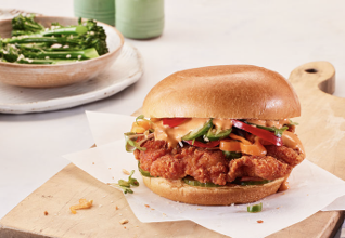 Spicy Korean Style Breaded Chicken Sandwich Recipe