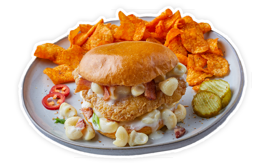 Mac ‘N’ Cheese Breaded Chicken Sandwich