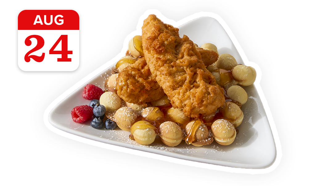 Hot Honey Chicken and Waffles entrée 
