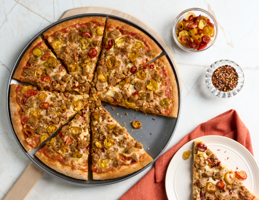 Fiery Arrabbiata Sausage and Peppers Pizza 