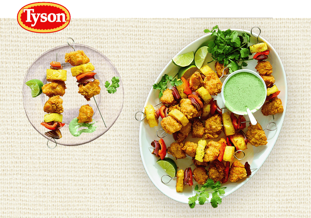 Tropical Honey Chicken Skewers menu item