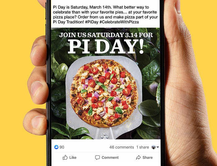 Pi Day promotional social post