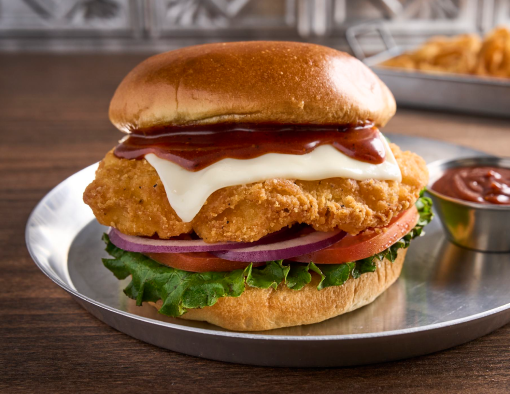 Crispy Chicken Breast Filet meets the bold, fiery sweetness of maple Nashville hot sauce