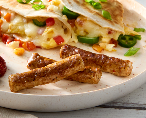 Jimmy Dean® Chicken Breakfast Skinless Sausage Link 0.8 oz. in restaurant setting