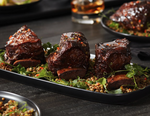 Braised Beef Short Ribs on a Plate