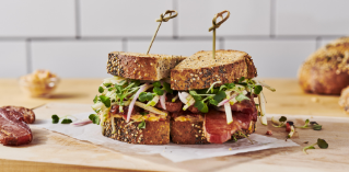 Steak Cut Bacon Sandwich with Pimento Cheese Recipe