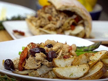 Tuscan pulled chicken dish