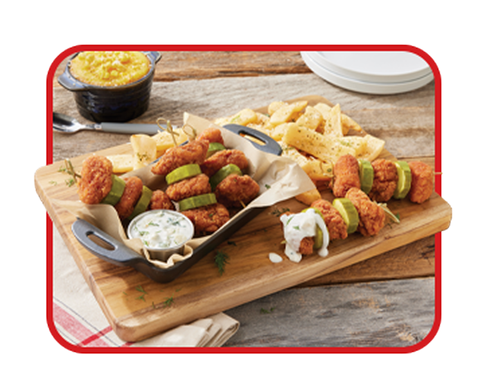 Spicy Chicken ’n’ Pickle Bites