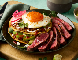 Sunrise Beef Steak Tostada Stacker