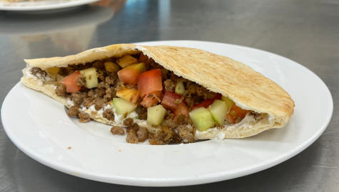 Greek Crumble Beef Pita Pocket