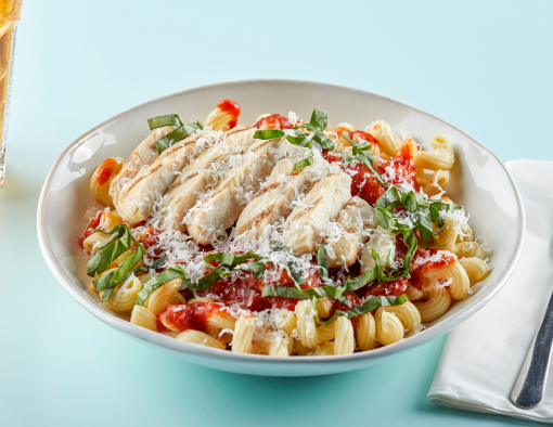 Chicken cavatappi with marinara sauce