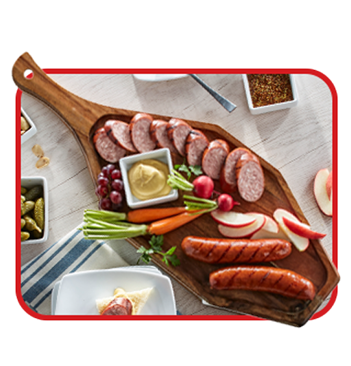 Sausage Charcuterie Board featuring Hillshire Farm® Smoked Sausage