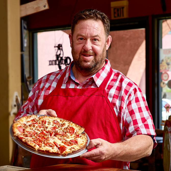 2025 Great Pizza Give Back Winner David Goldy from Wild West Pizza & Grill