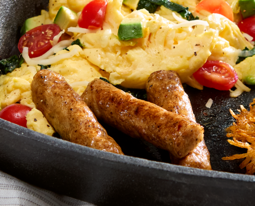 Jimmy Dean® Low Sodium Chicken Breakfast Skinless Sausage Link 0.8 oz. in restaurant setting