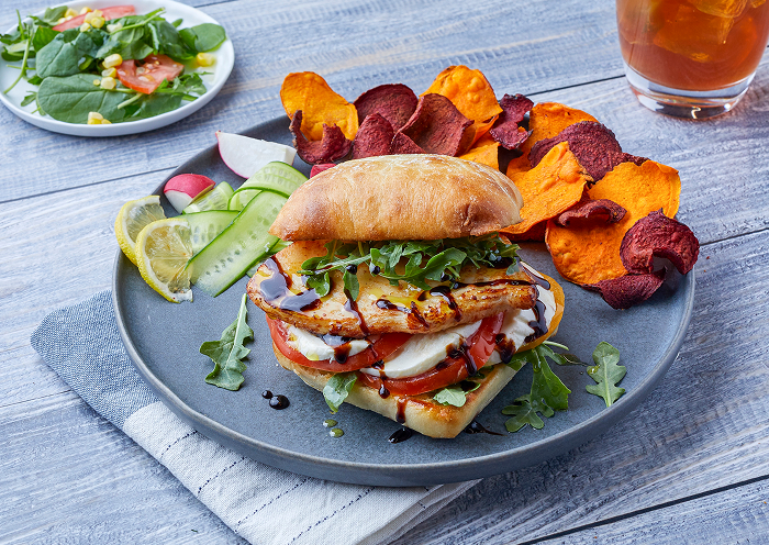 Roasted caprese sandwich