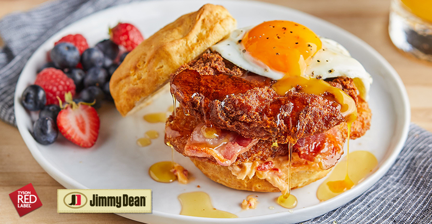 Spicy breakfast chicken sandwich 